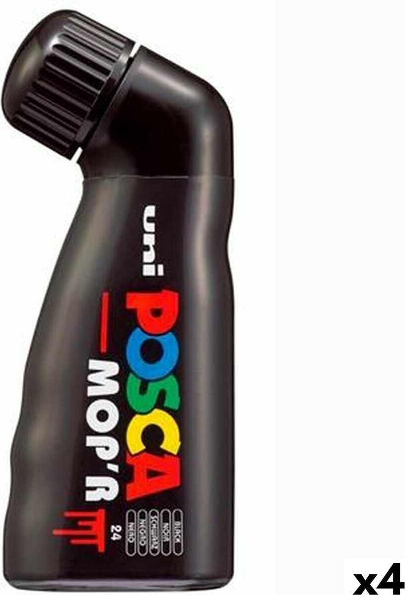 Umærket sans marque highlighter posca mop'r pc-22 sort (4 styk)