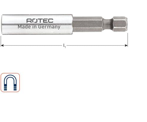 Rotec bitholder magnet e6,3x60mm