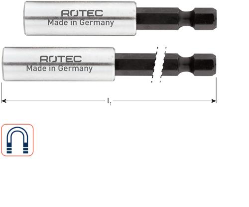 Rotec bitholder magnet e6,3x150mm c-ring