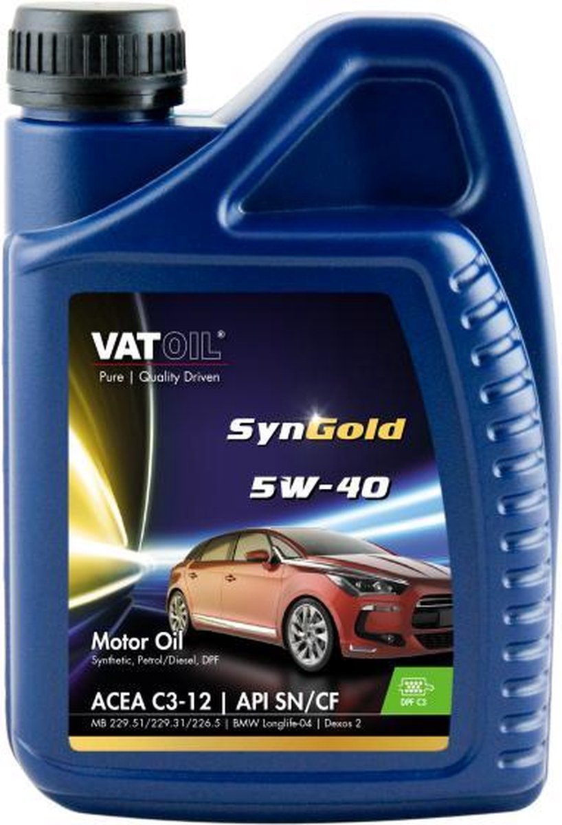Vatoil syngold 5w-40 1ltr - motorolie