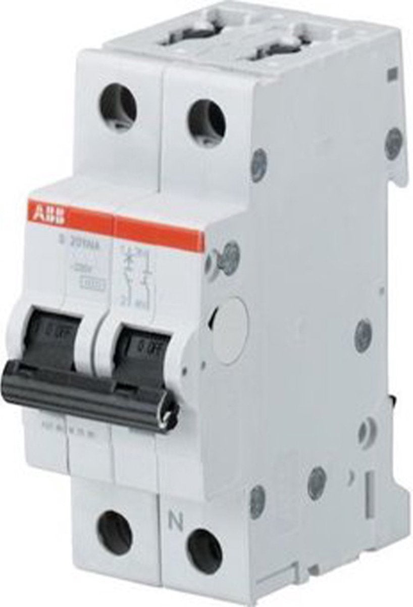 Busch-jaeger abb installation afbryder c10a 2p 6ka - s202-c10