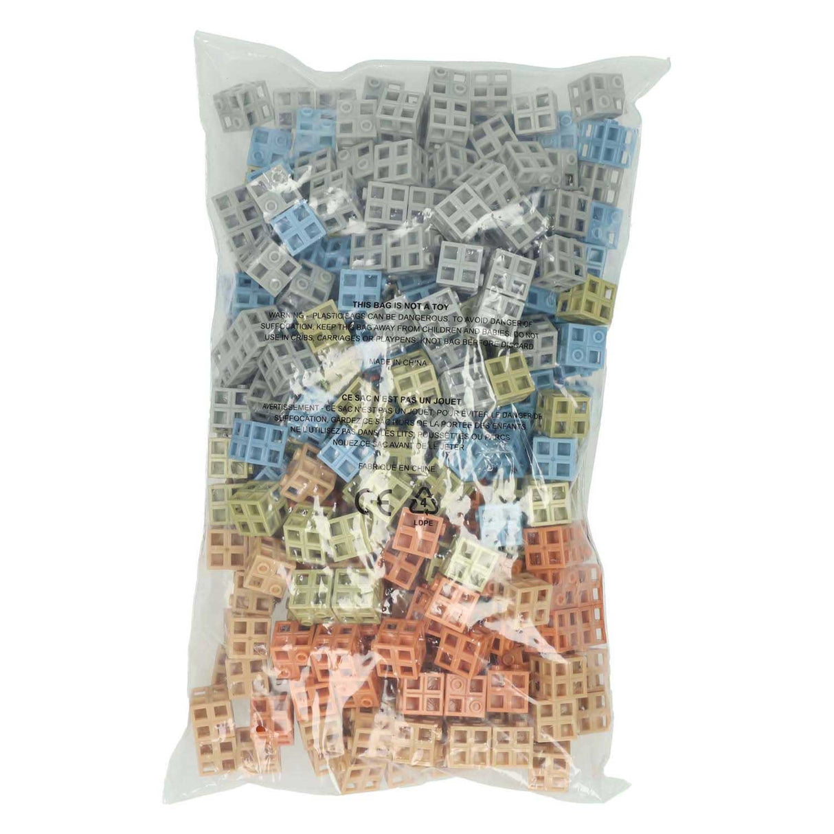 Linkbart gitter blokerer naturlige farver - 300 stk.