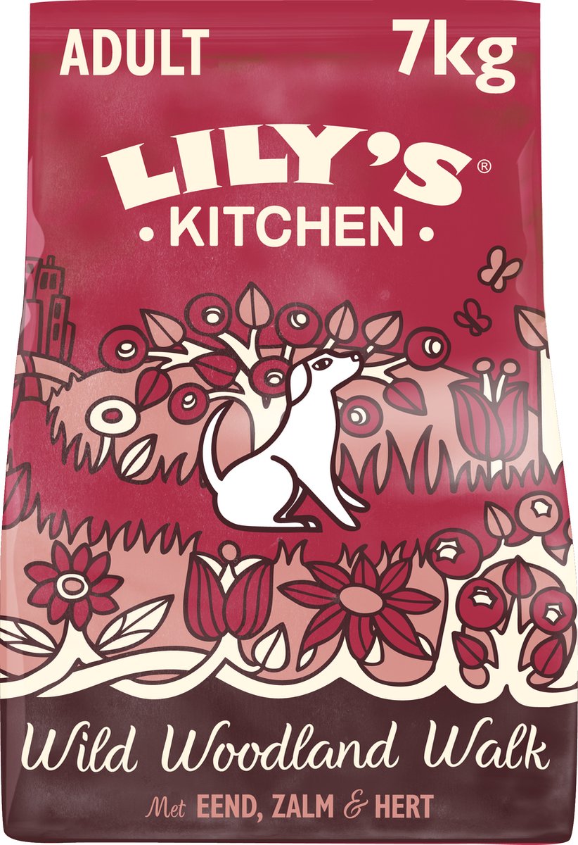 Lilys køkken - hundefoder - tørfoder - vild skovtur med and, laksevildt - 7 kg