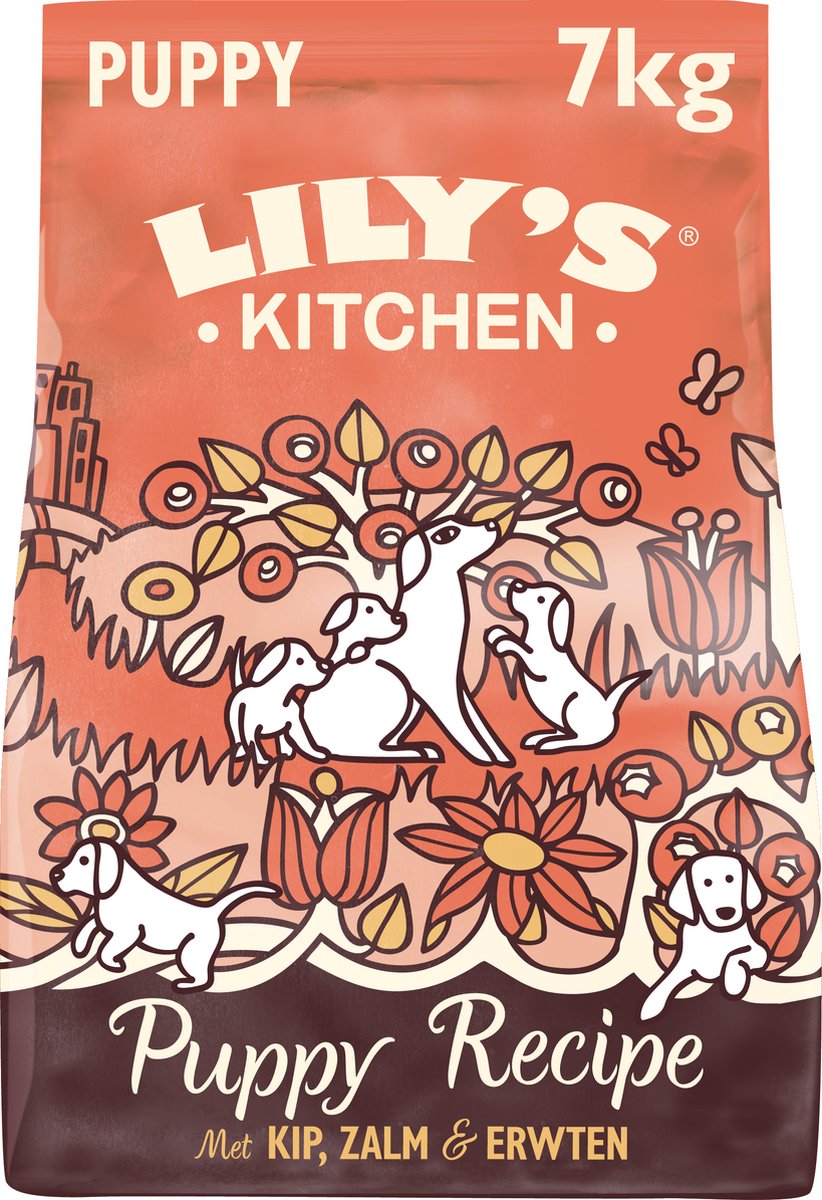 Lilys køkken - hundefoder - tørfoder - hvalpefoder med kyllingelaks - 7 kg