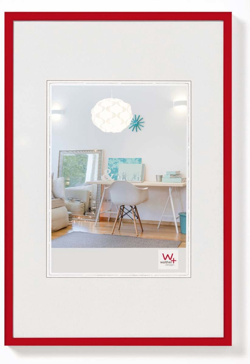 Walther new lifestyle - plastramme - fotostørrelse 60x80 cm - rød