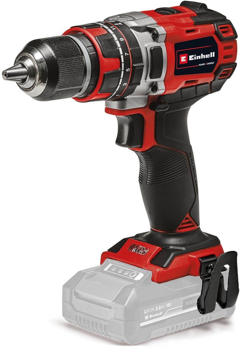 Einhell akku slagbore-/skruetrækker TP-CD 18 50 li-i bl solo - power x-change - 18 v li-ion - med slagfunktion - 2 hastigheder - 50 nm - børsteløs motor - ekskl. batteri og oplader