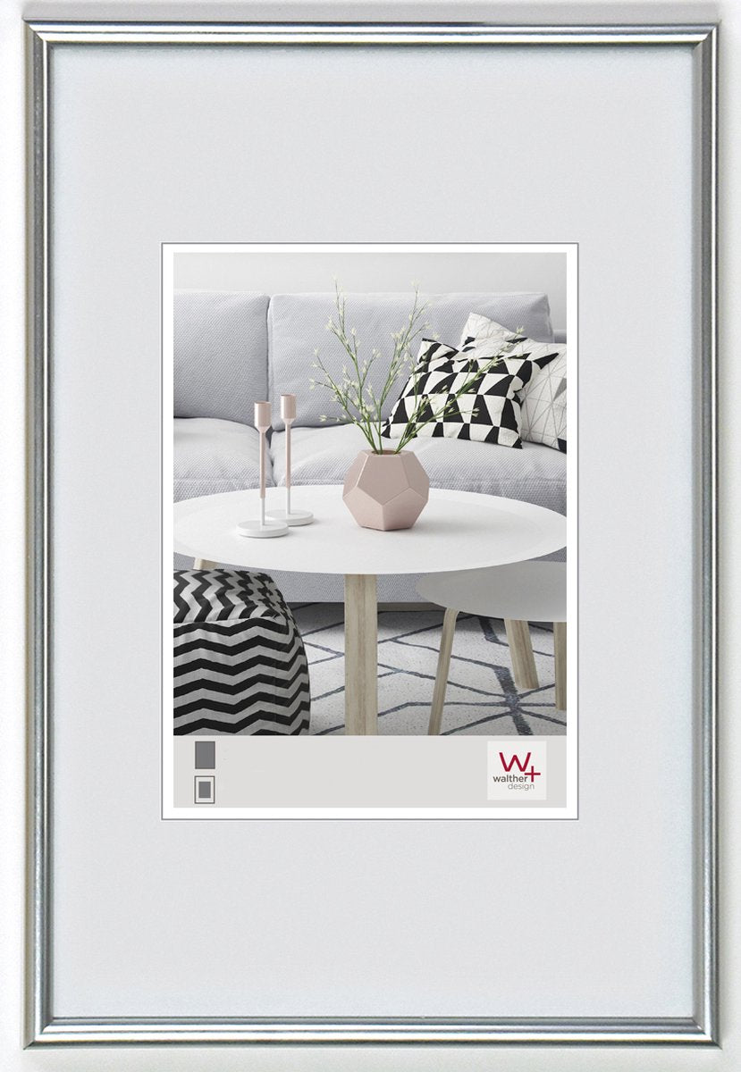 Walther galeria - plastramme - fotostørrelse 15x20 cm - sølv