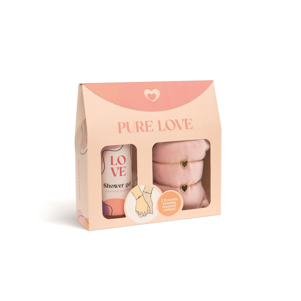 Kildebalance pure love bad gavesæt shower gel med 2 venskabsarmbånd