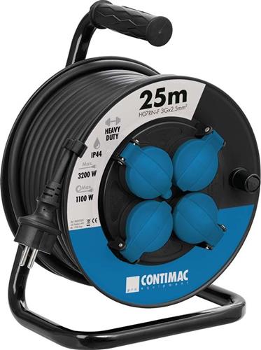 Contimac kabelrulle 25m h07rn-f 3g 2,5mm schuko
