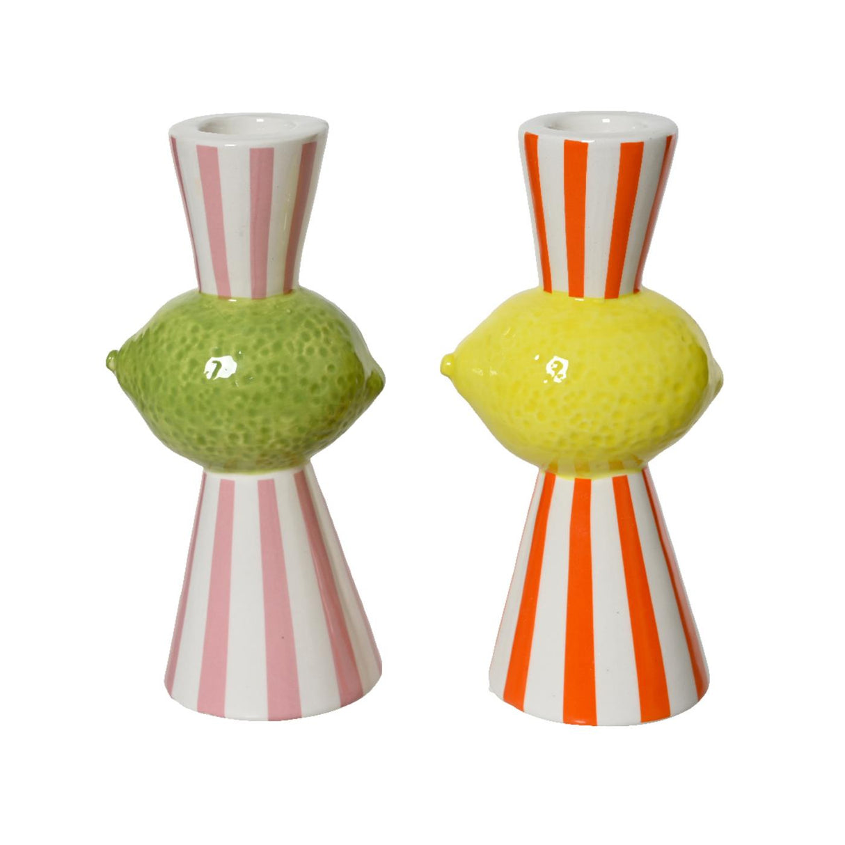 Decoris lysestage frugt-stribe h14,2cm