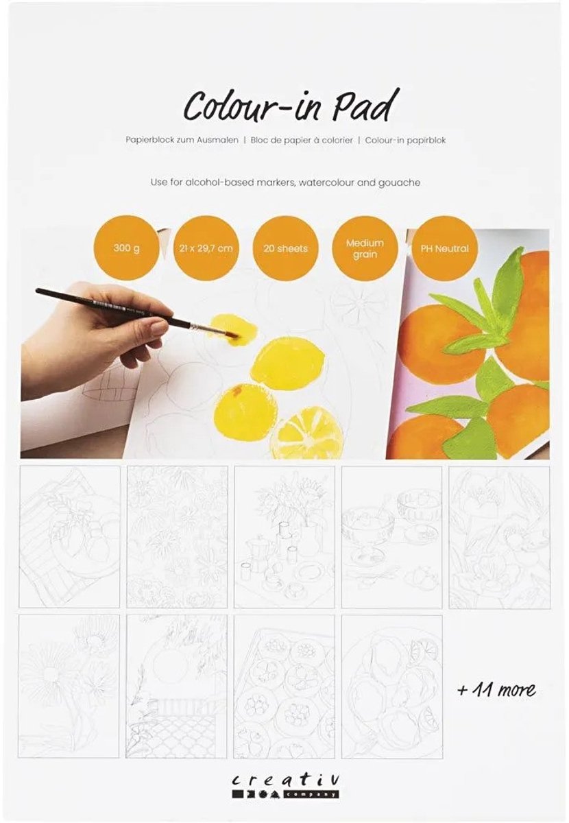 Creativ virksomhed https: www.cchobby.nl color-block-paper-a4-sheet-210x297-mm-cold-pressed-medium-grain-300-gr-white-20-sheet-1-piece