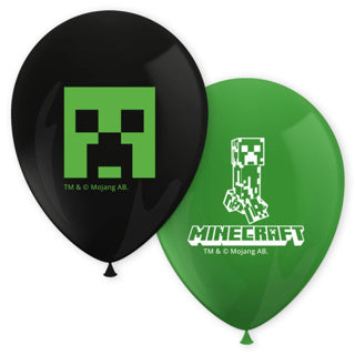 Minecraft latex balloner 8 stykker | 2 stk
