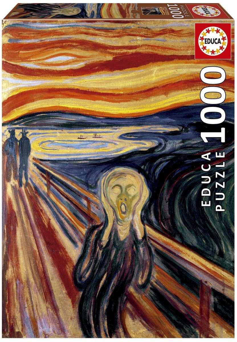 Educa puslespil 20308 skriget, edvard munch 1000 dele