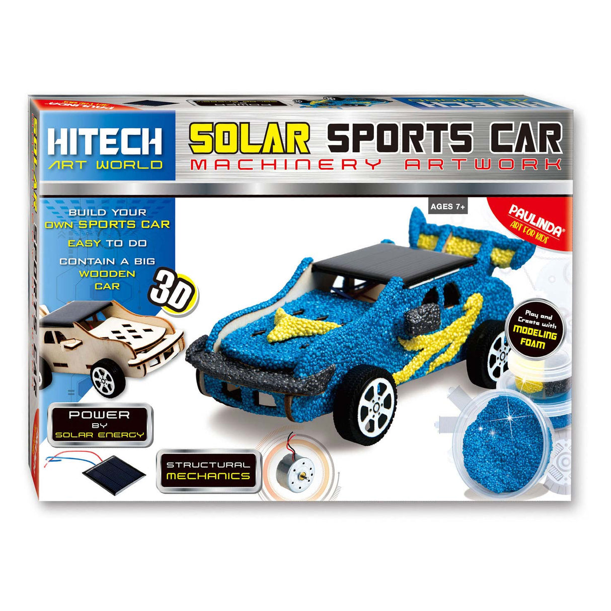 Paulinda byggesæt 3D solar sportsvogn