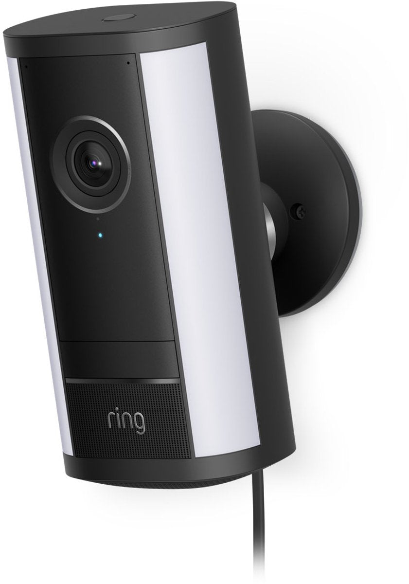 Ring udendørskamera pro (seneste generation) - plug-in - sort - 4k