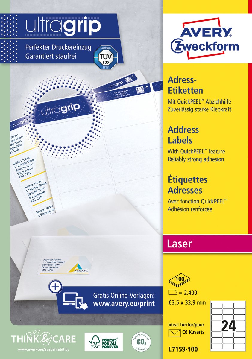 Avery -l7159-100 laseretiketter