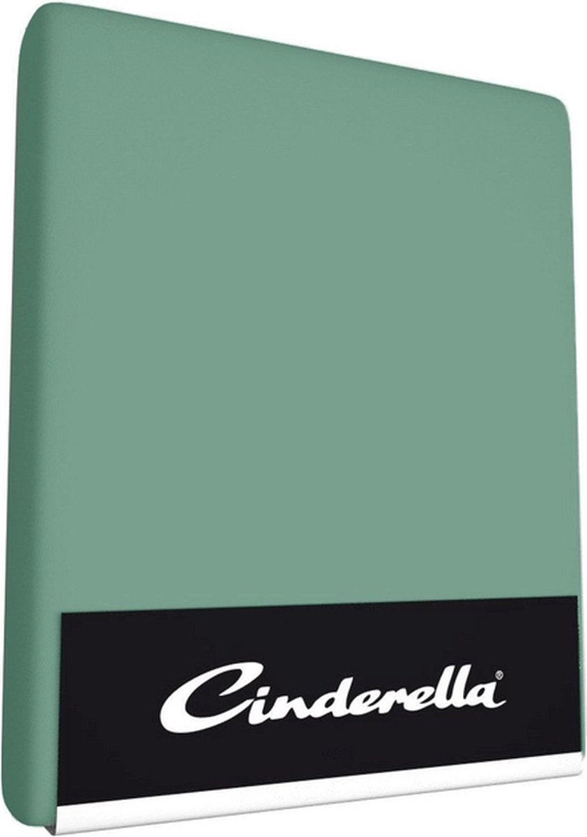 Cinderella hoeslaken jersey matrashoogte 25 cm - mineraal groen - 90x200