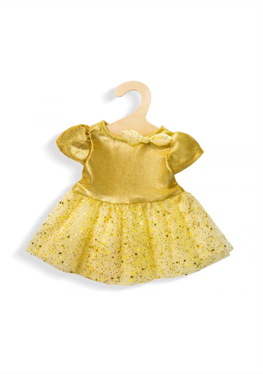 Heless dukke kjole guld, 28-35 cm
