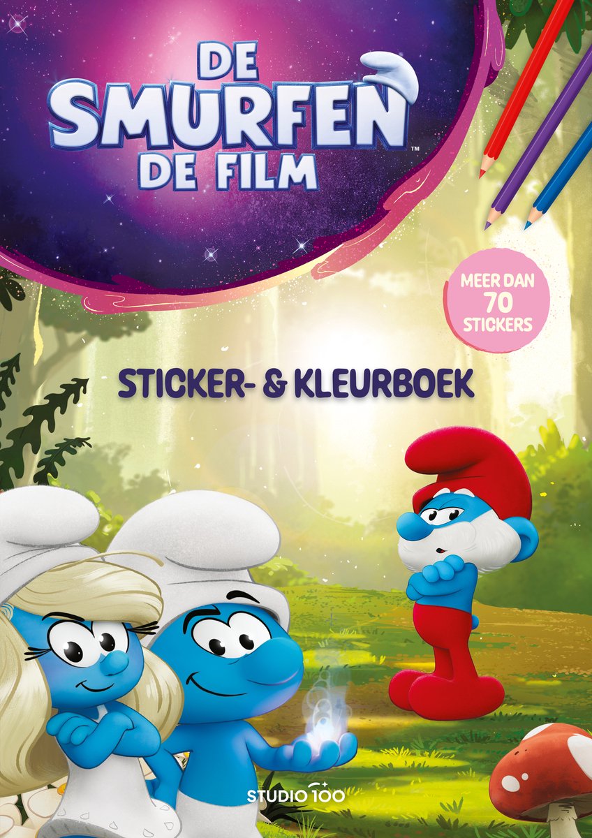 Smølferne: klistermærke og malebog fra filmen
