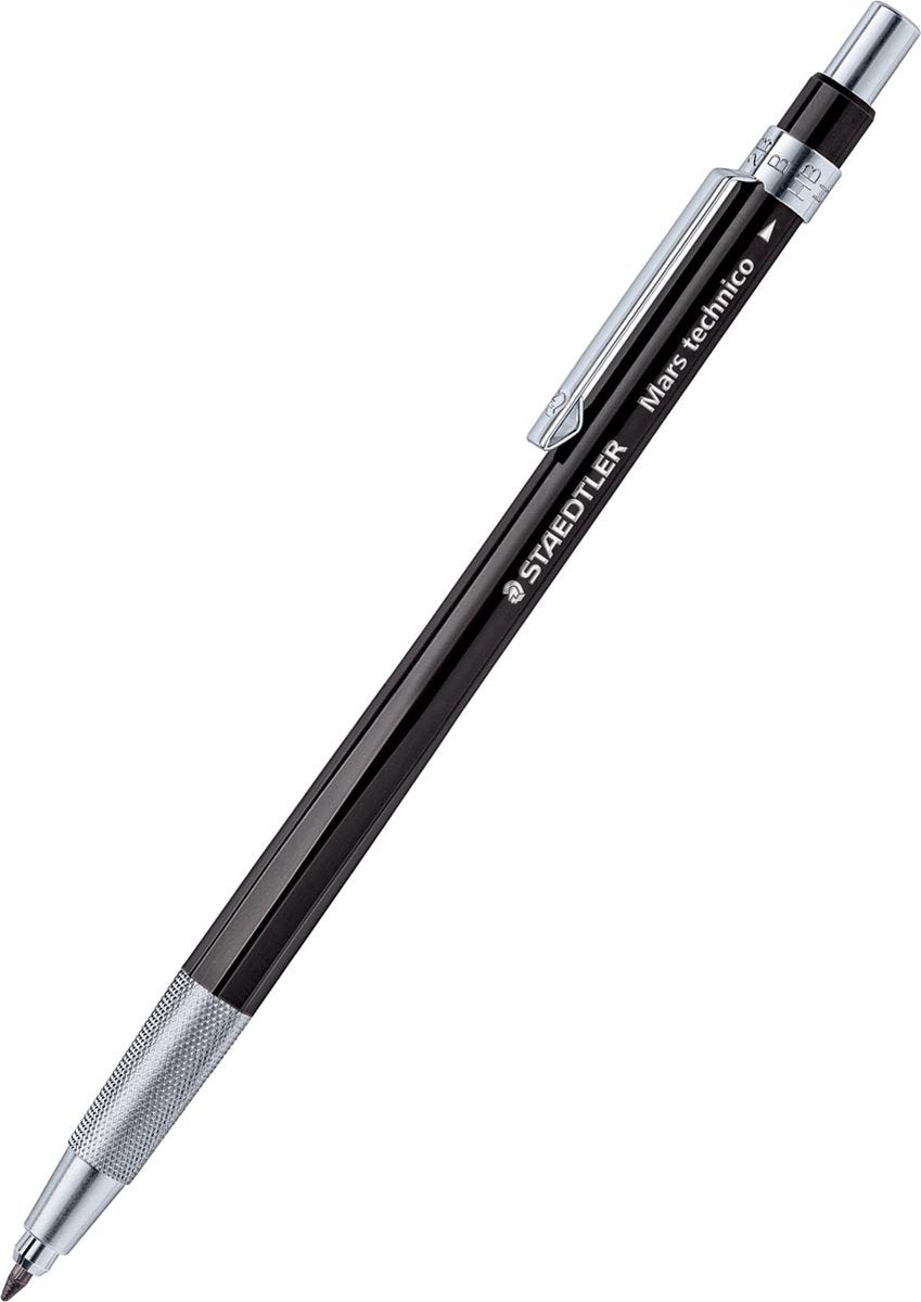 Staedtler mekanisk blyant mars technico 2 mm, sort holder 5 stk