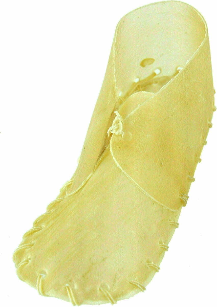 Petsnack - hundesnack - tyggesko - tørret bøffelskind - 12,5 cm - 20 stk.
