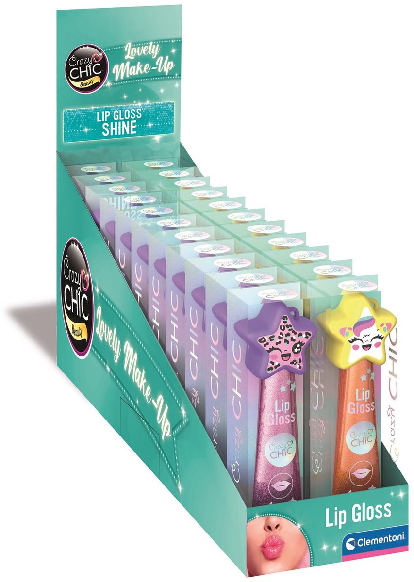 Clementoni crazy chic lipgloss stjerne lilla gul