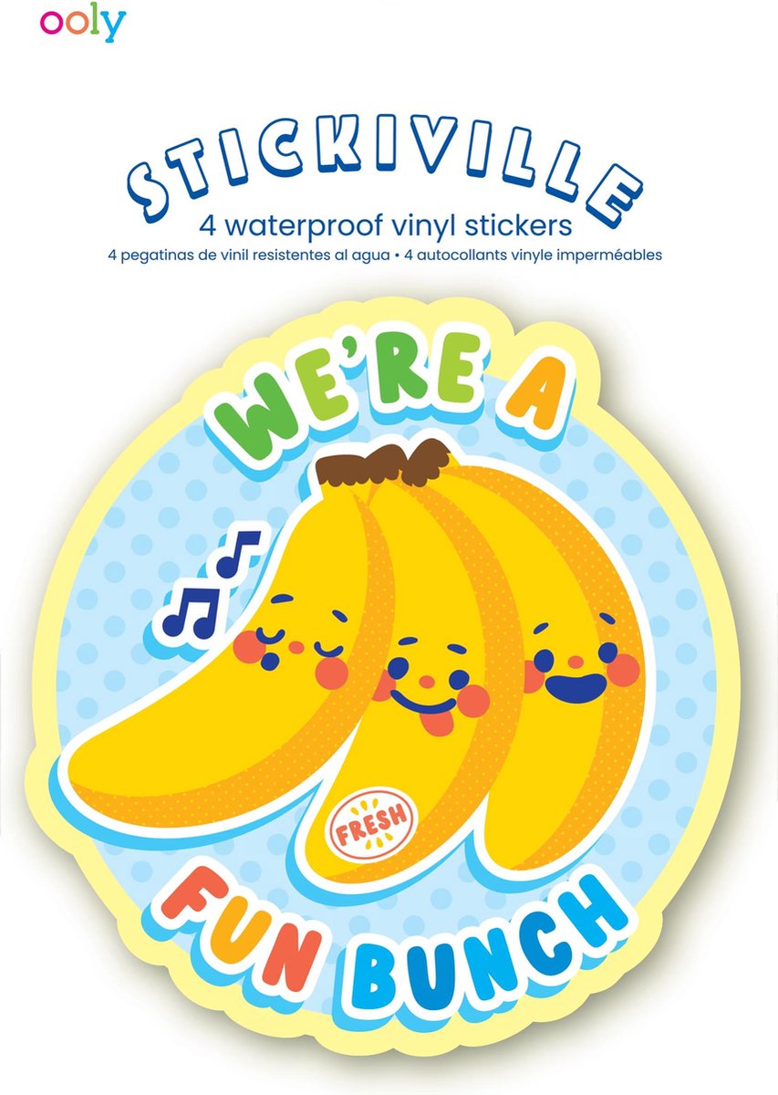 Ooly - stickiville-klistermærker: frugtvenner - vinyl (4 udstansede)