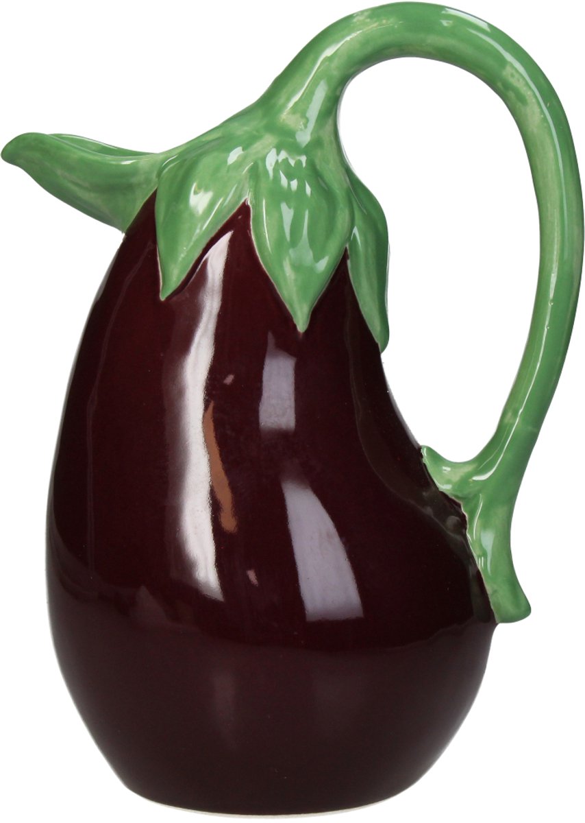 Hd collection vaas aubergine aardewerk 15.7x12.3x21cm