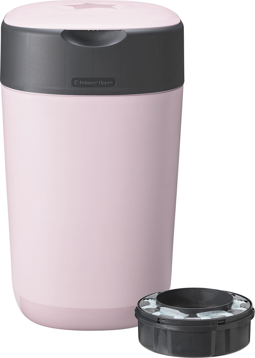 Tommee tippee twist click ble bin - til op til 33 bleer - 1 refill kassette - pink