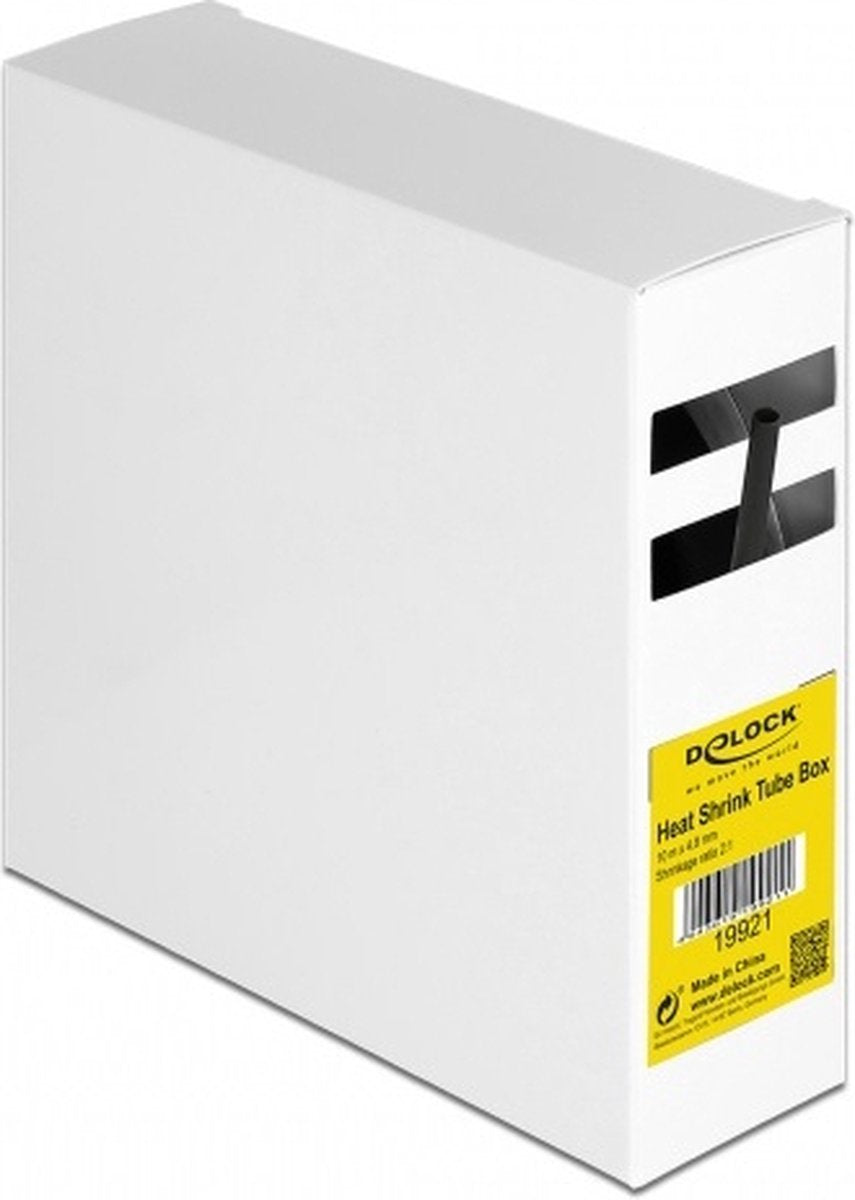 Delock varmekrympeslange 10m - 4,8mm til 2,4mm - 1 stk sort