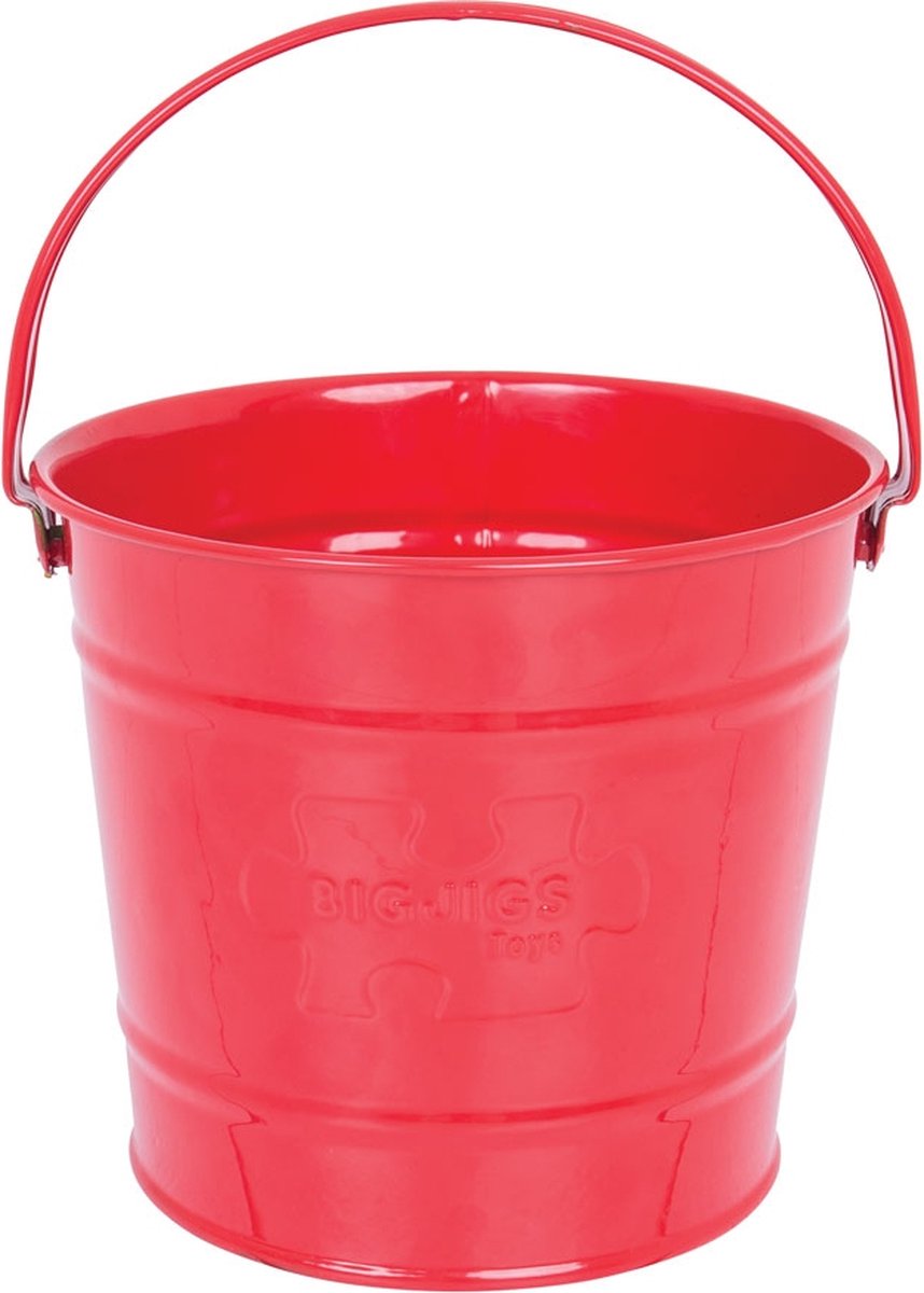Bigjigs rød metalspand