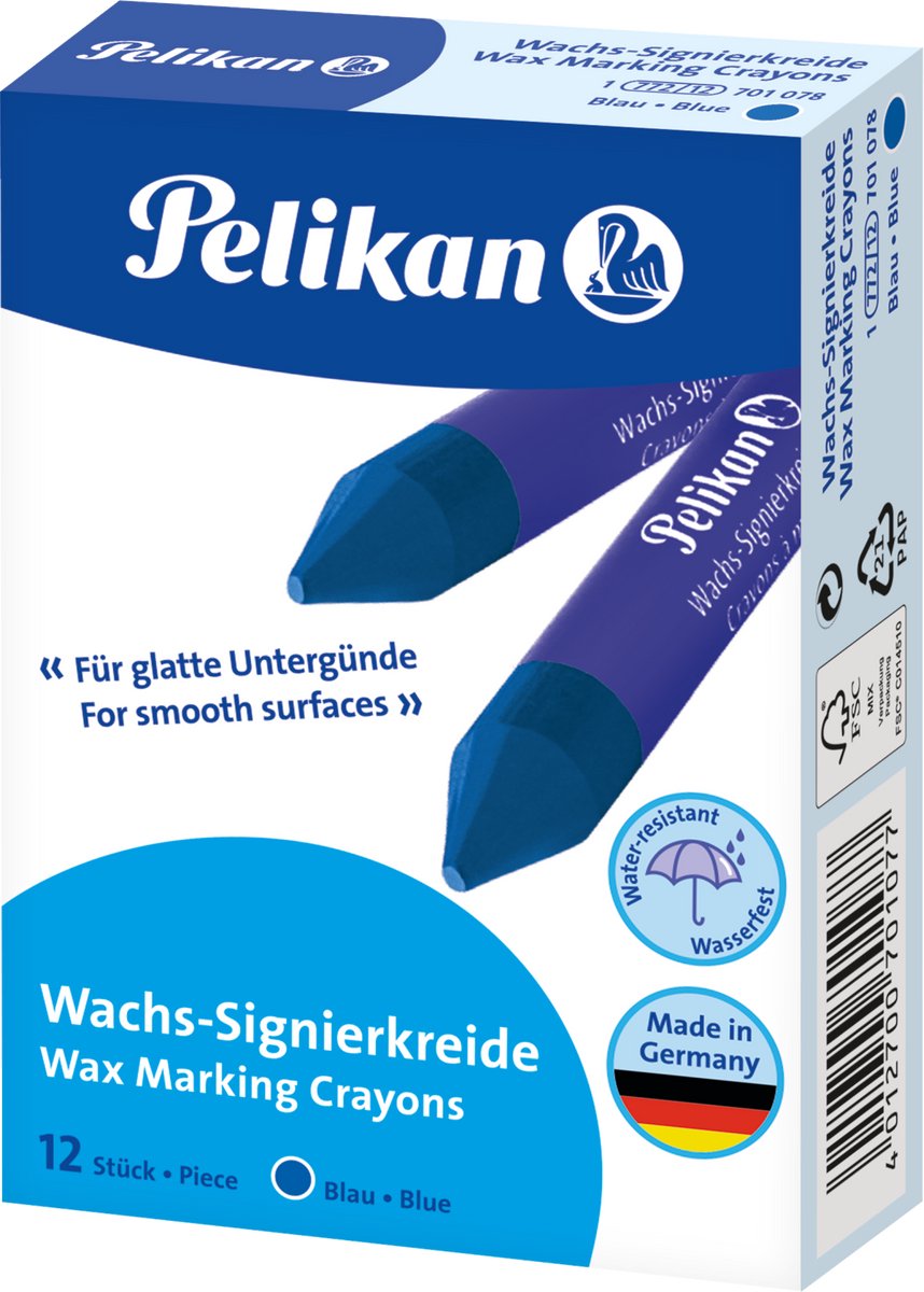 Pelikan mærke kridt 772 - blå - 12 stk