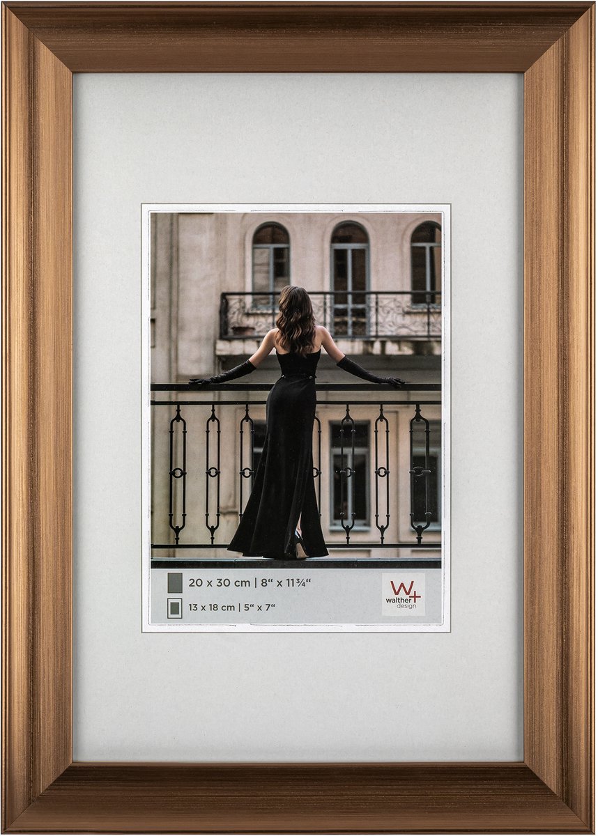 Walther venice - fotoramme - fotostørrelse 20x30 cm - bronze