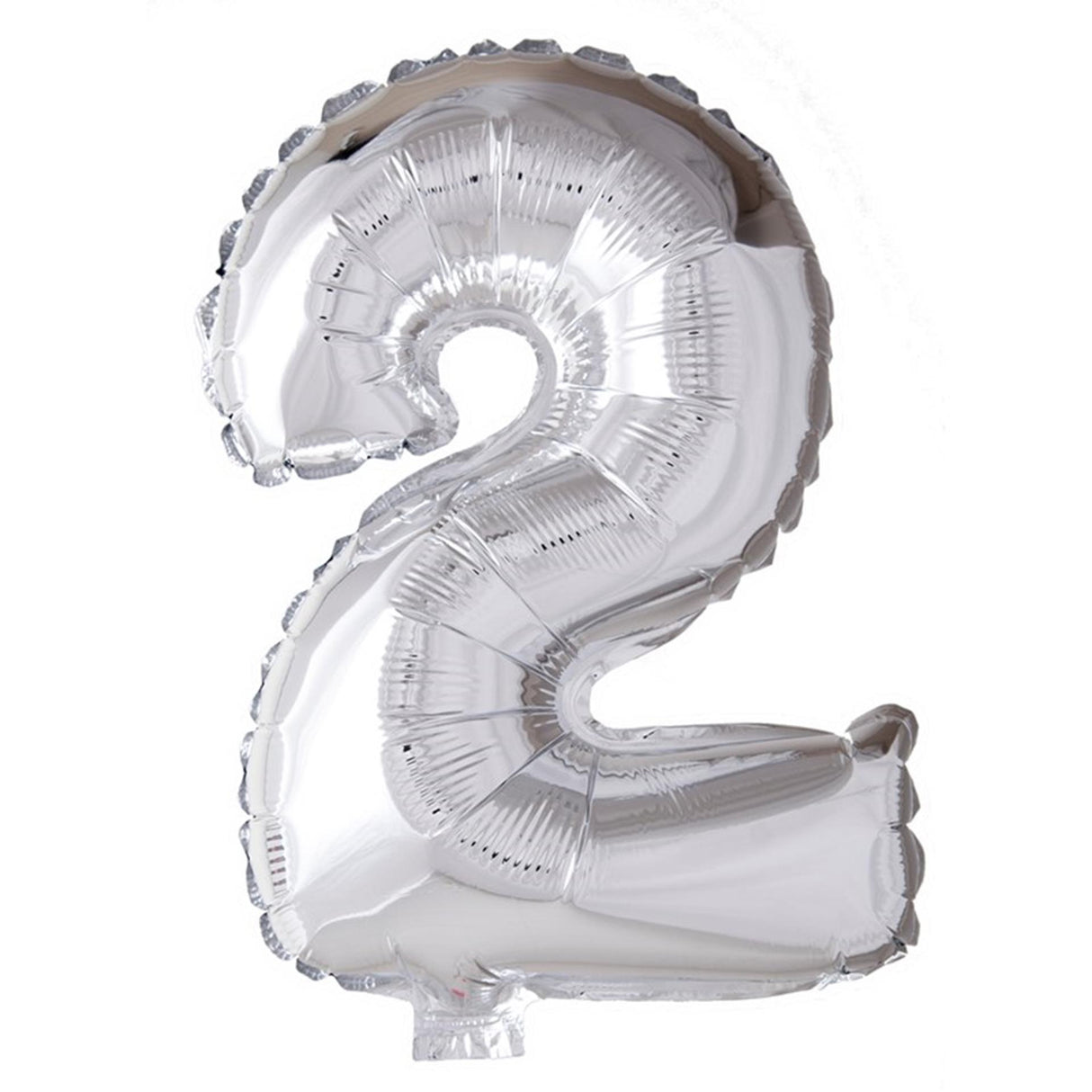 Globos nummer ballon nummer '2' sølvfolie 40cm velegnet til helium