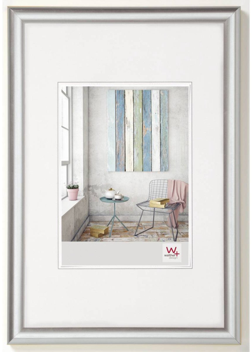Walther trendstyle - plastramme - fotostørrelse 20x30 cm - sølv