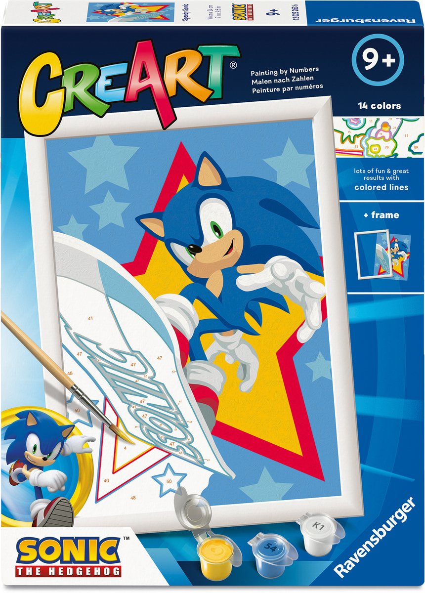 Ravensburger – creart: speedy sonic – mal efter tal