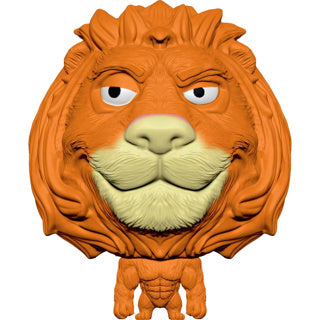 Splats hoved orange løve 11 cm | 3 stk