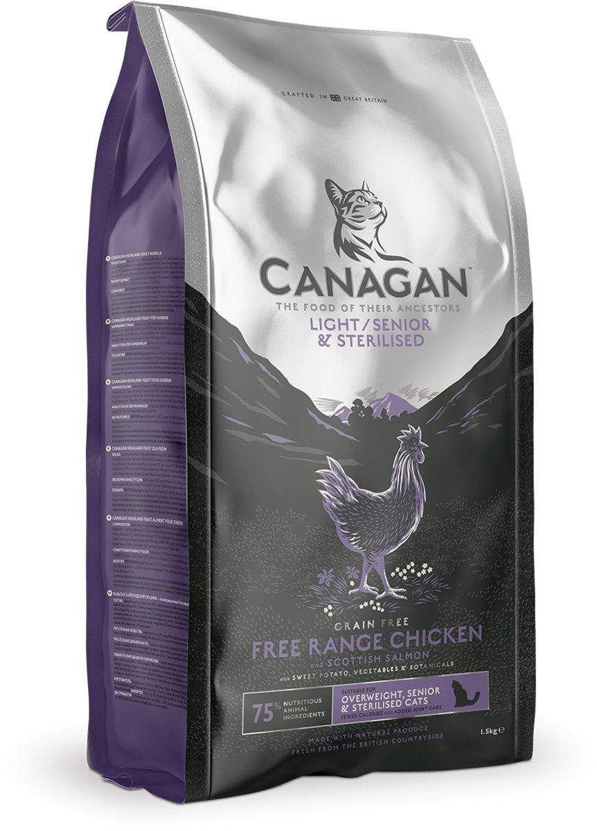 Canagan serie - tørfoder til katte - nadwaga senior steriliseret - 4 kg