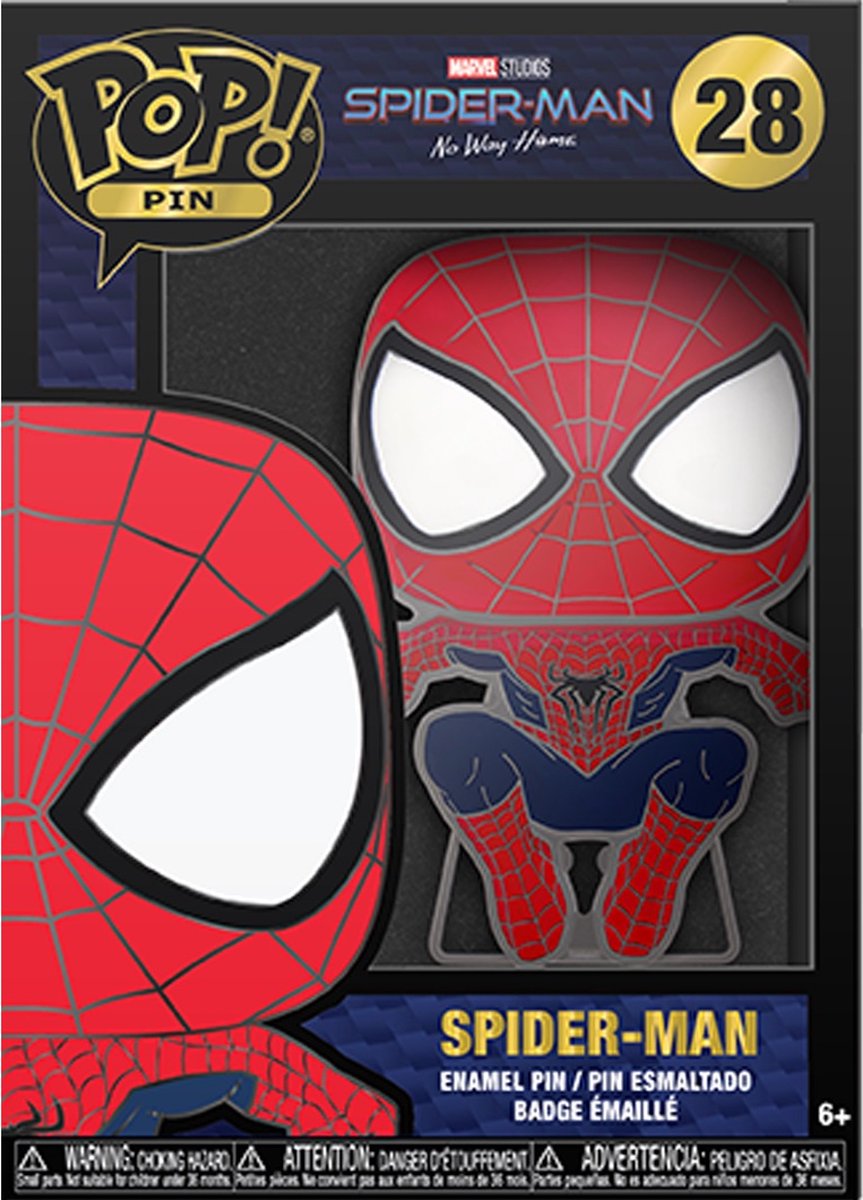 Funko spiderman - pop! emalje andrew garfield 10 cm pin - flerfarvet