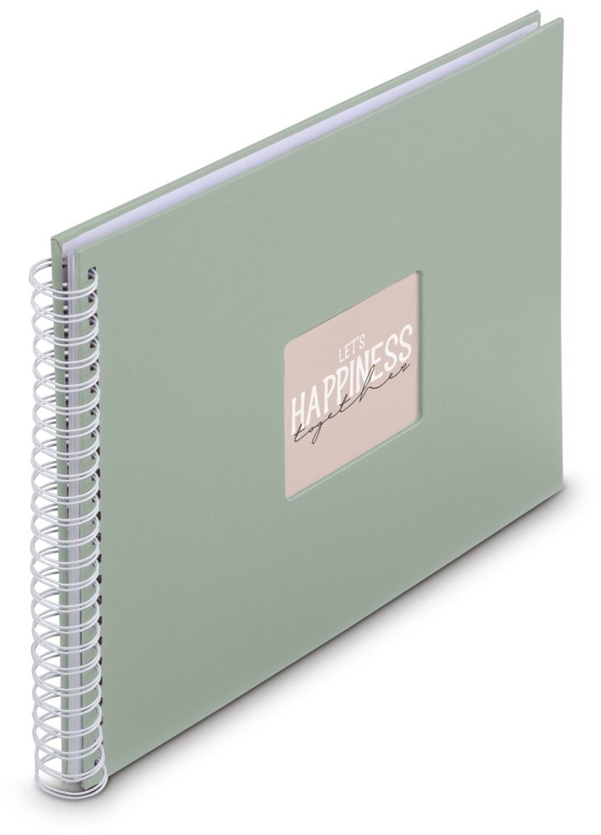 Hama spiral fotoalbum - kunst - 36x32 - 50 sider - salvie