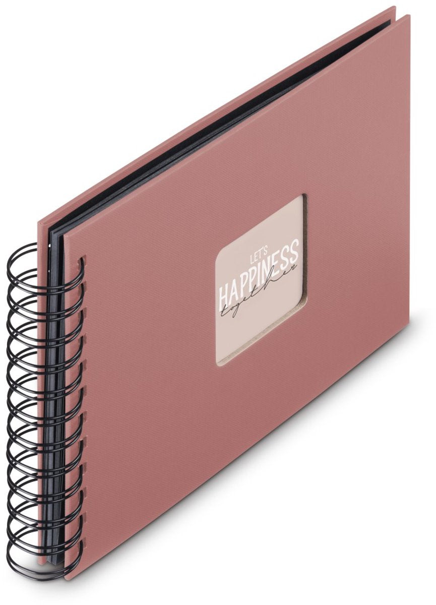 Hama spiral fotoalbum - kunst - 24x17 - 50 sider - terracotta