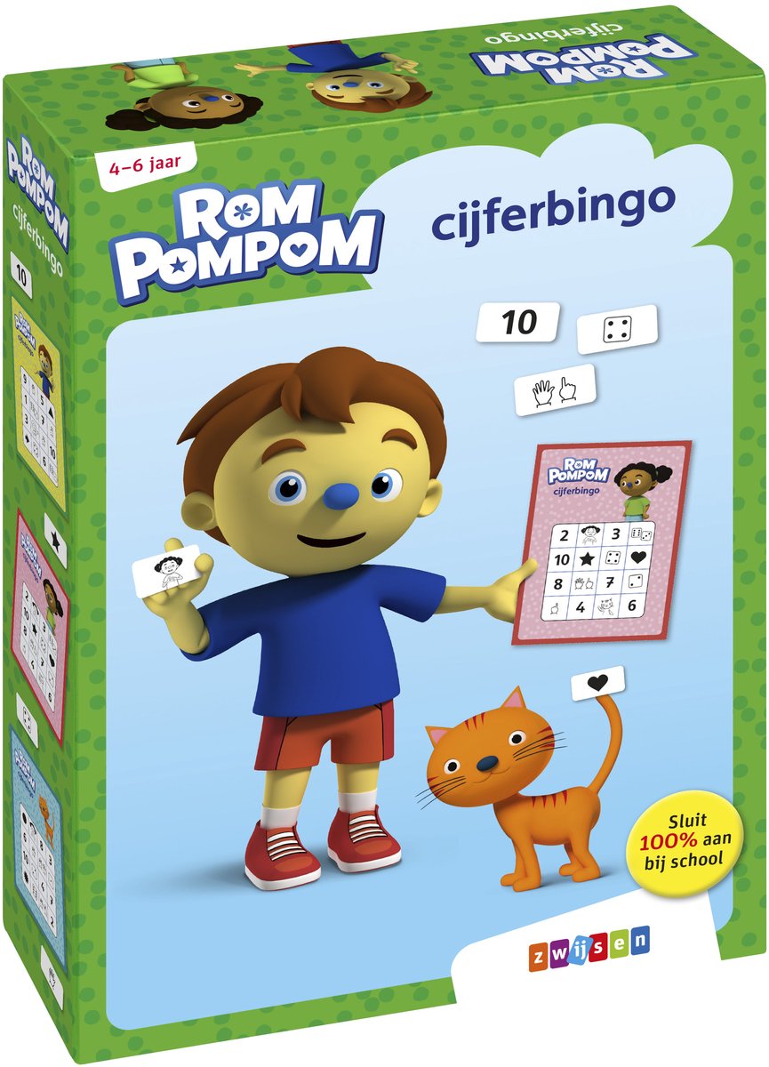 Zwijsen romppompom nummer bingo. 4+