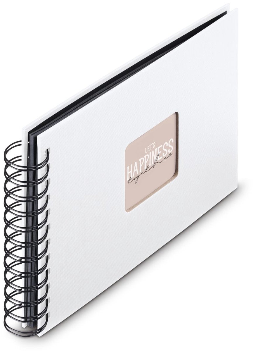 Hama spiral fotoalbum - kunst - 24x17 - 50 sider - hvid