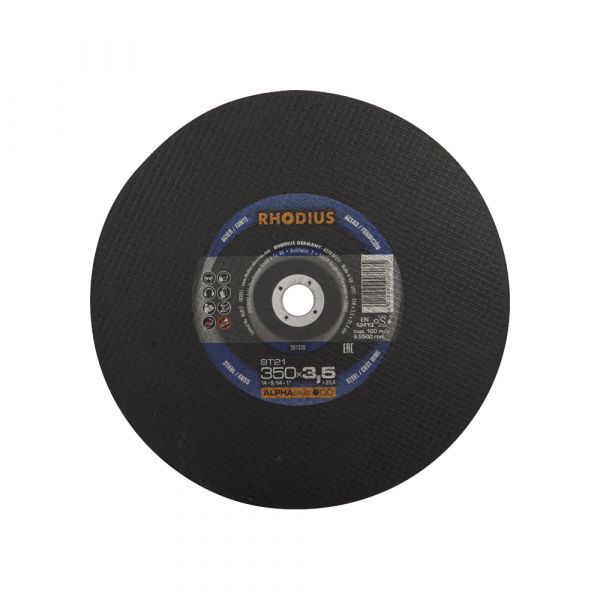 Skæring af disk 350x3.5 metal