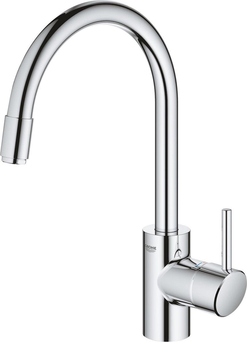 Grohe Concetto køkkenhane - udtrækbar håndbruser - drejelig - krom