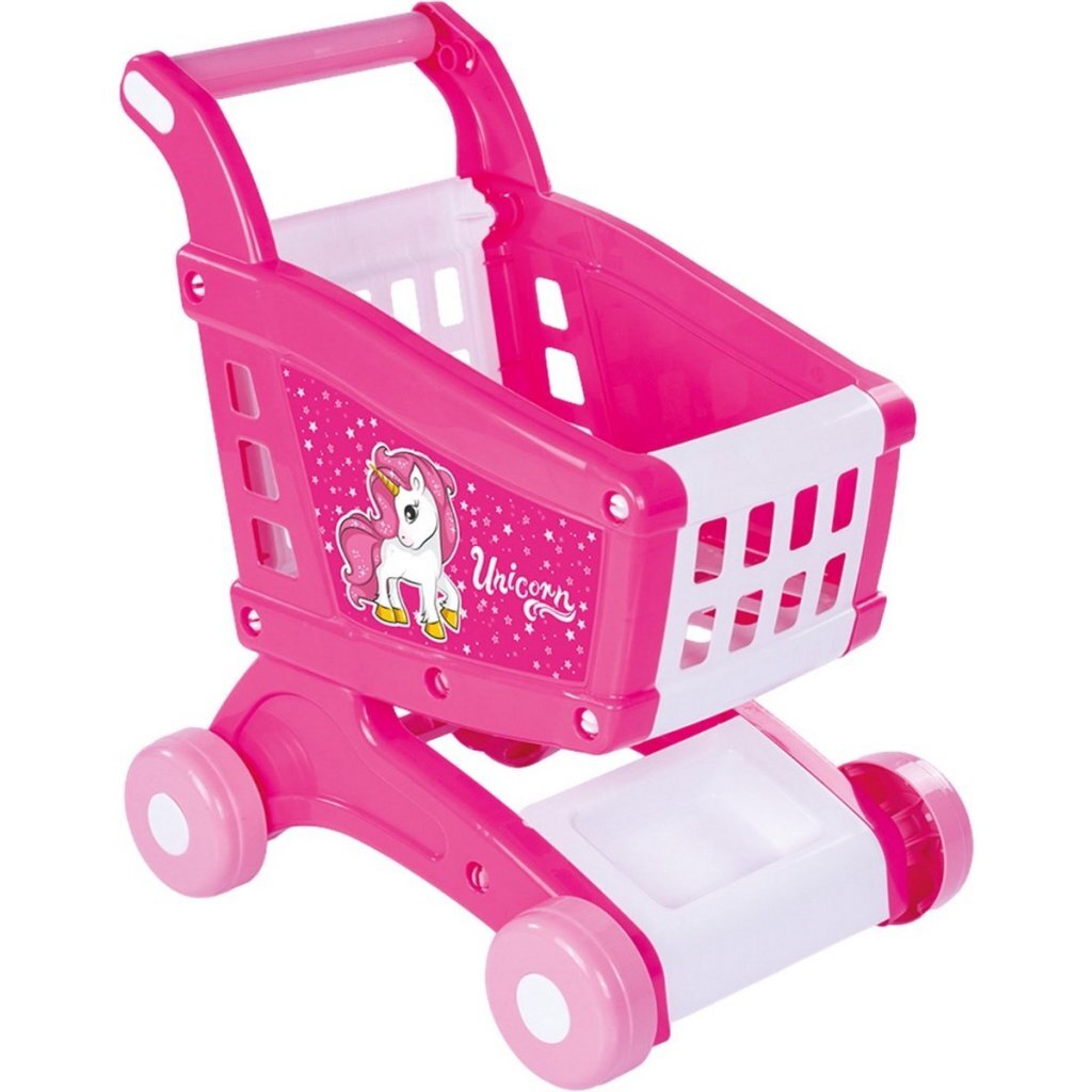 Dolu enhjørning indkøbskurv pink