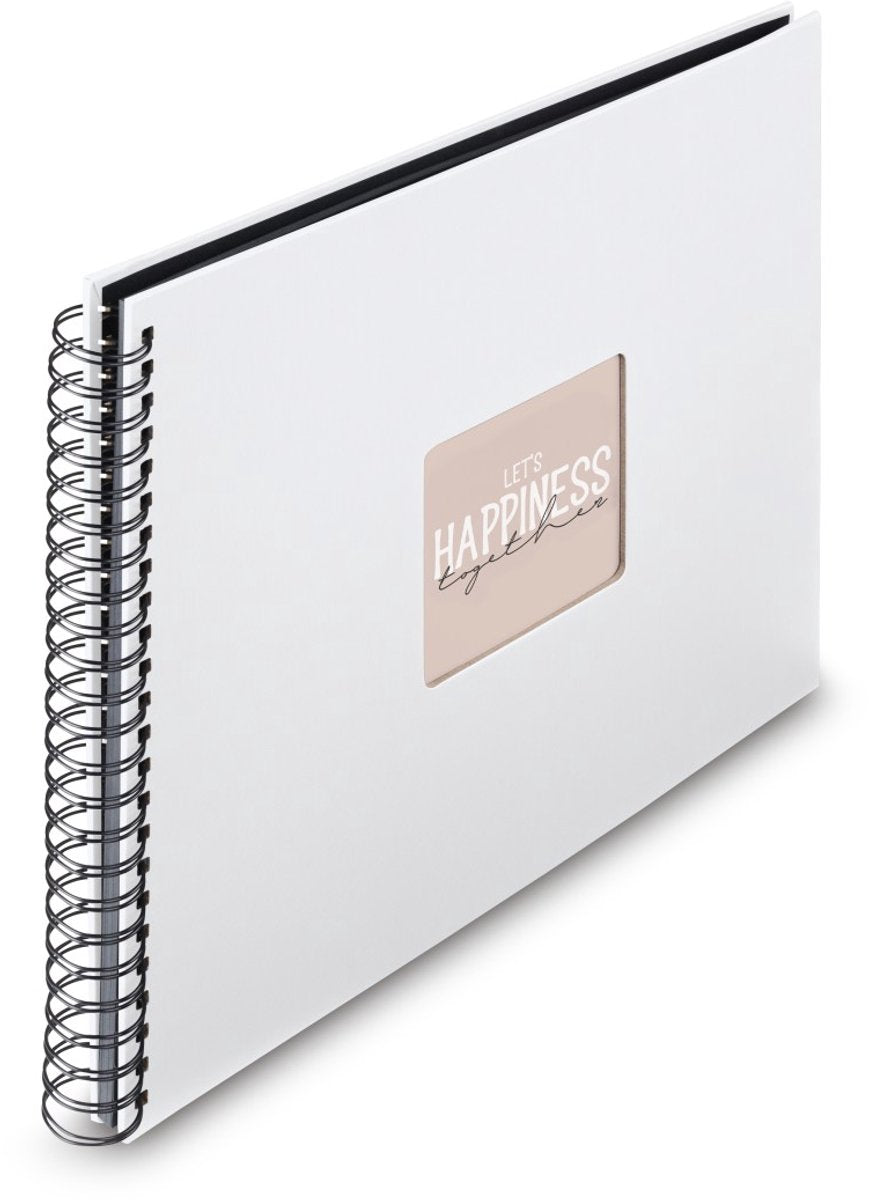 Hama spiral fotoalbum - kunst - 36x32 - 50 sider - hvid