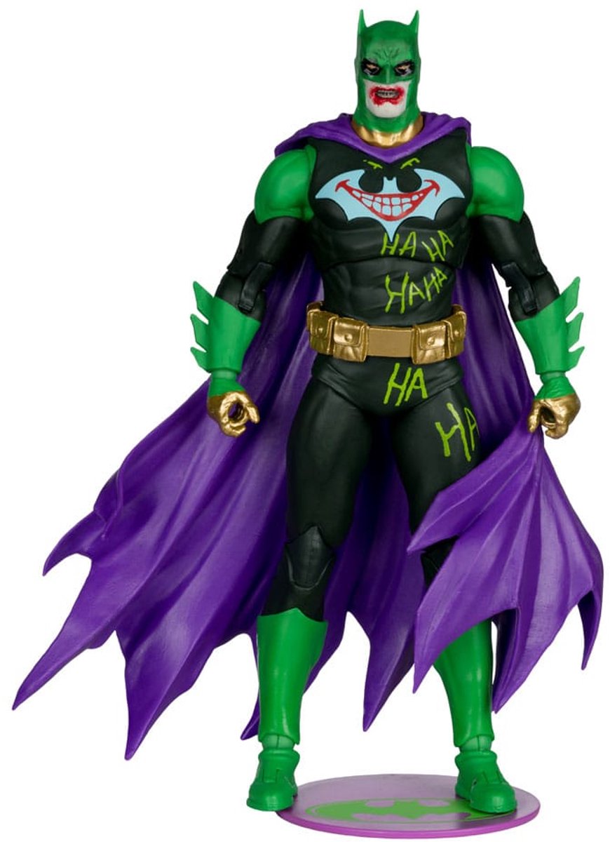 Mcfarlane legetøj DC multiverse actionfigur batman (jokerkrig) (jokeriseret) (guld etiket) 18 cm actionfigur