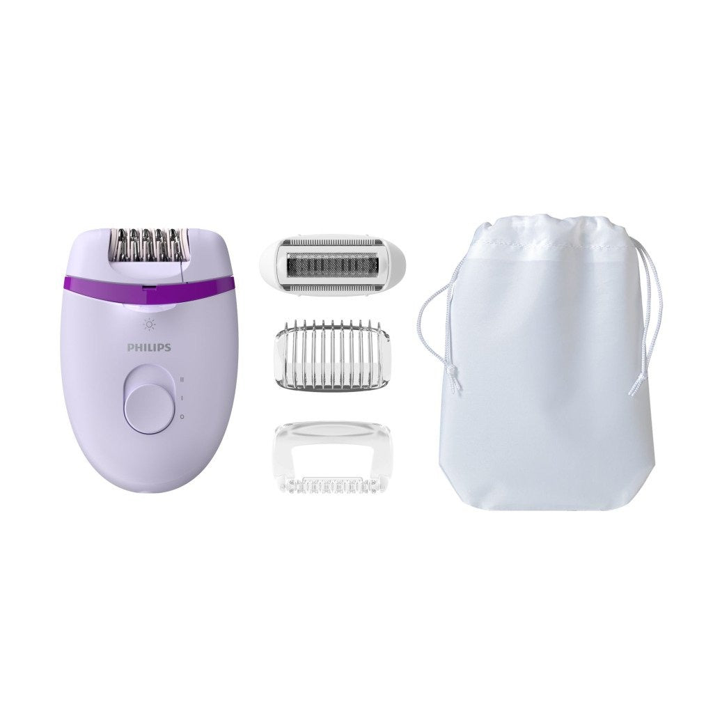 Philips bre275 00 satinelle epilator med tilbehør hvid lilla