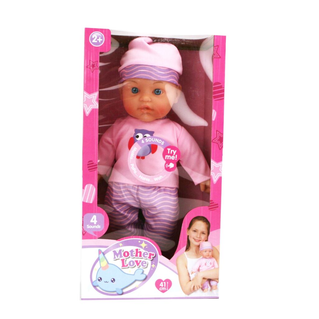 Basic mor kærlighed baby dukke 41 cm + lyd